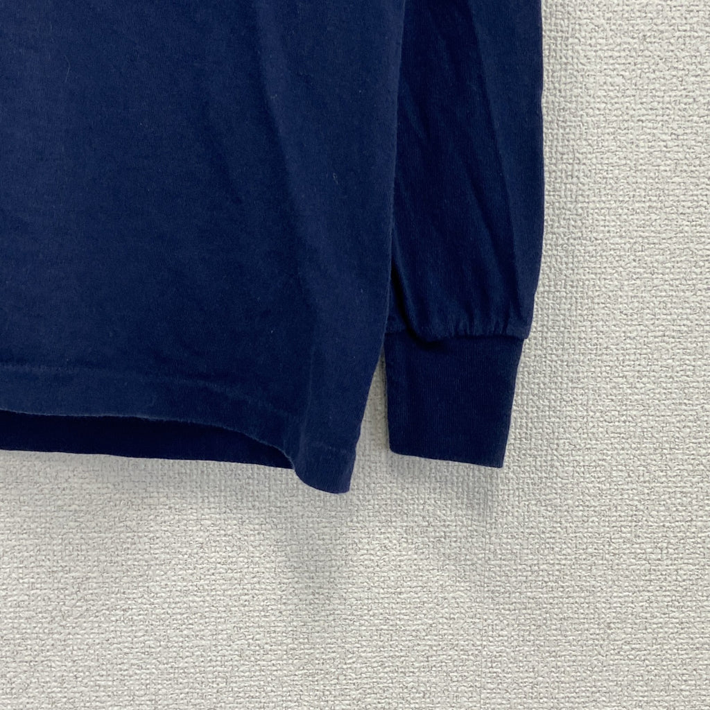 90s　ALL Sport　長袖プリントTシャツ　デザインロンT　ヴィンテージ　紺　ネイビー　Lサイズ