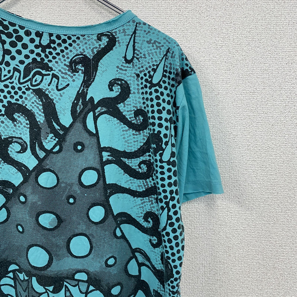 Mirror　ミラー　半袖プリントTシャツ　Amanita　アマンタ　キノコ　水色　ライトブルー　Mサイズ