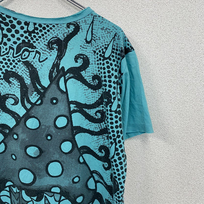 Mirror　ミラー　半袖プリントTシャツ　Amanita　アマンタ　キノコ　水色　ライトブルー　Mサイズ
