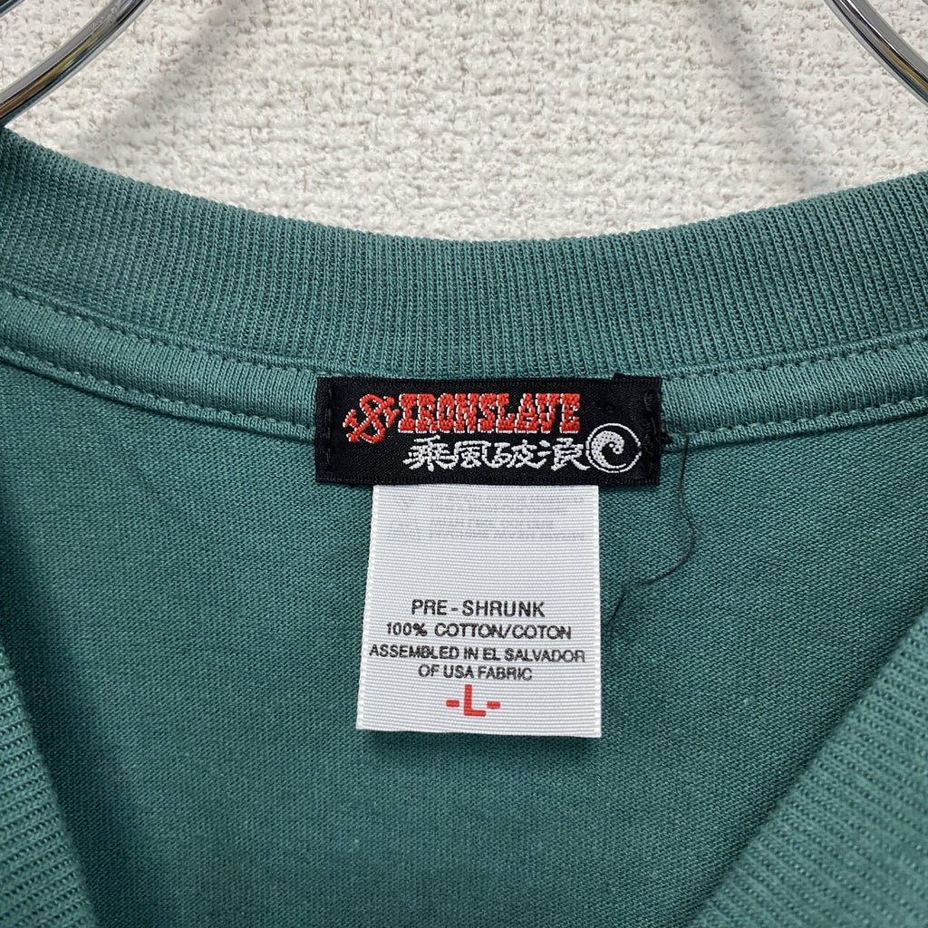 IRONSLAVE　アイアンスレイブ　半袖プリントTシャツ　緑　グリーン　Lサイズ　