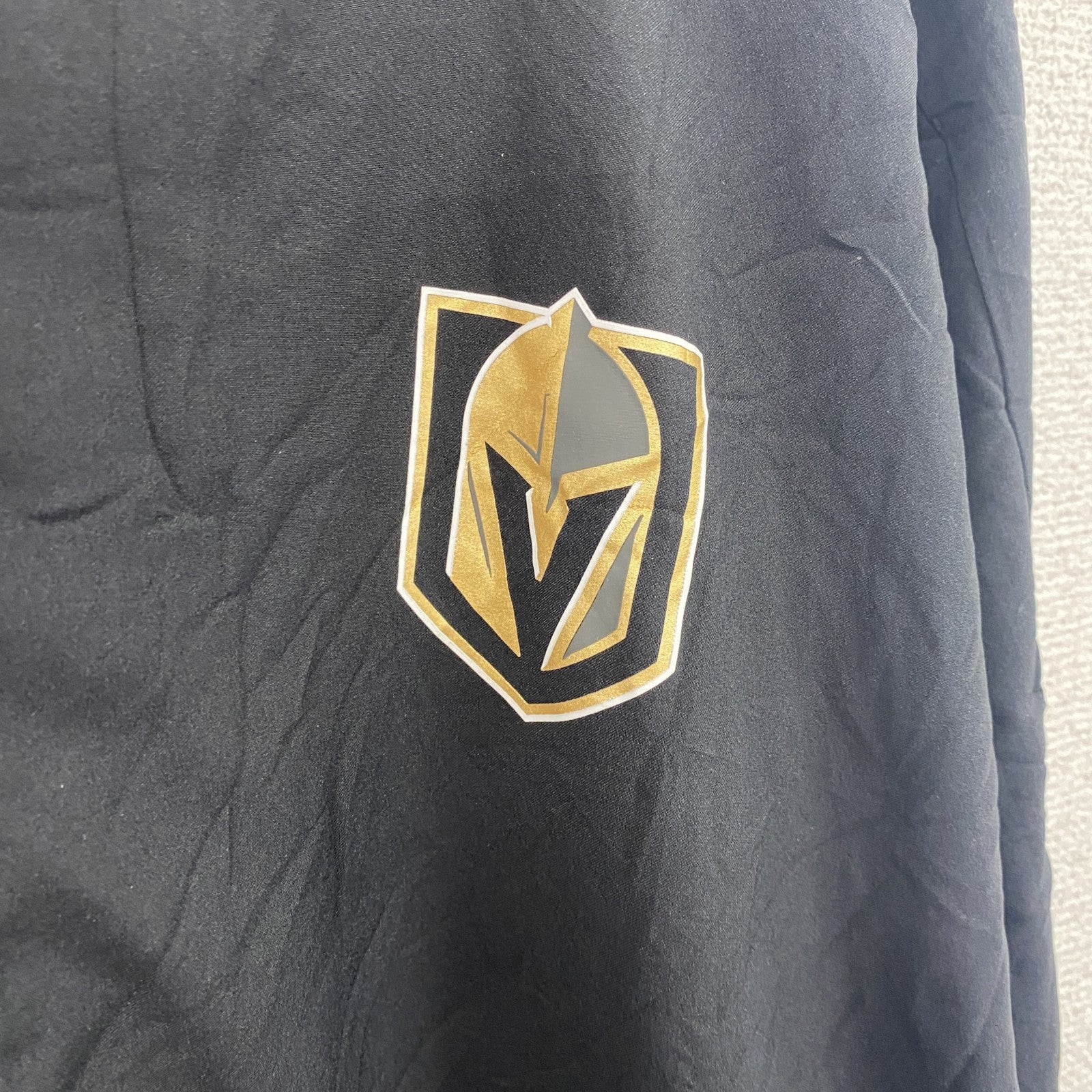 adidas　アディダス　プルオーバージャケット　ハーフジップ　ワンポイント　NHL　黒　ブラック　Lサイズ