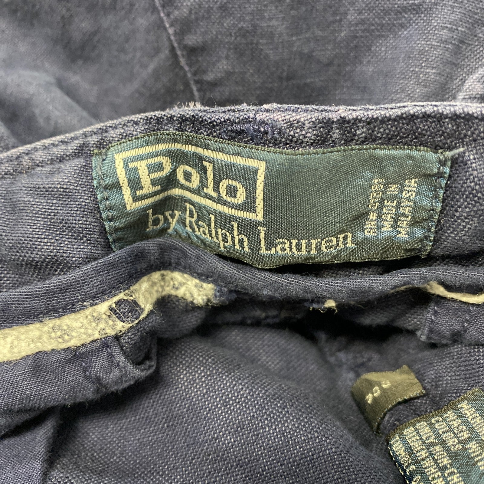 90s　Polo by Ralph Lauren　ラルフローレン　カーゴパンツ　ジップフライ　紺　ネイビー　W36サイズ
