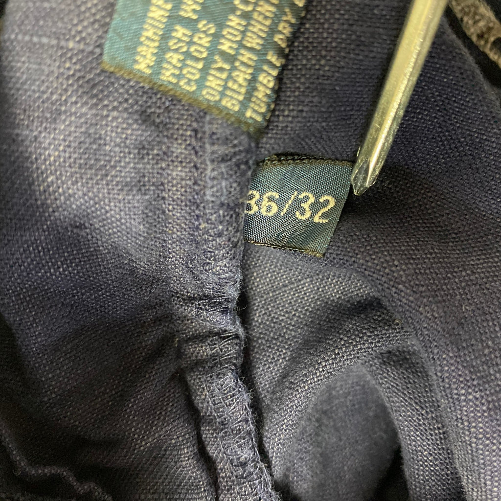 90s　Polo by Ralph Lauren　ラルフローレン　カーゴパンツ　ジップフライ　紺　ネイビー　W36サイズ