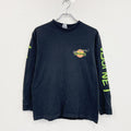 90s　VUARNET　長袖プリントTシャツ　ヴィンテージ　袖プリント　黒　ブラック　Lサイズ