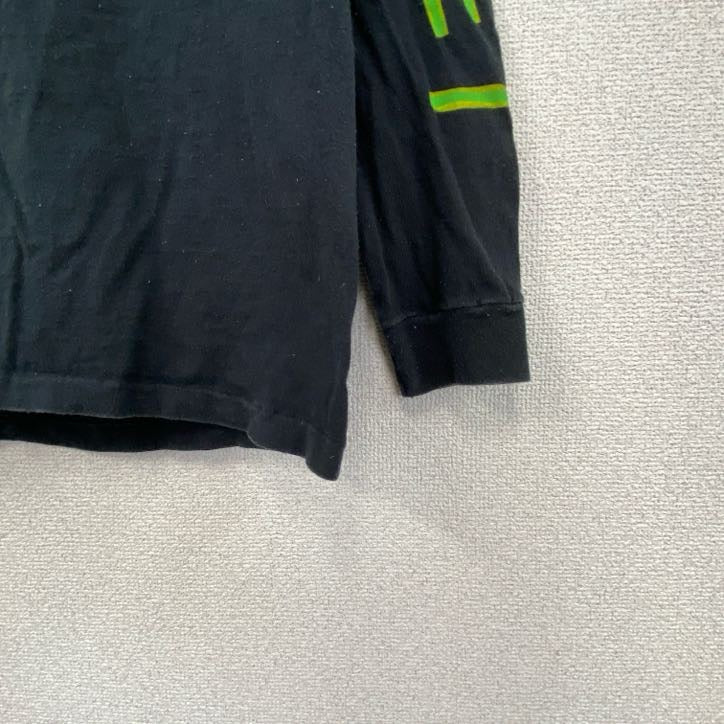90s　VUARNET　長袖プリントTシャツ　ヴィンテージ　袖プリント　黒　ブラック　Lサイズ