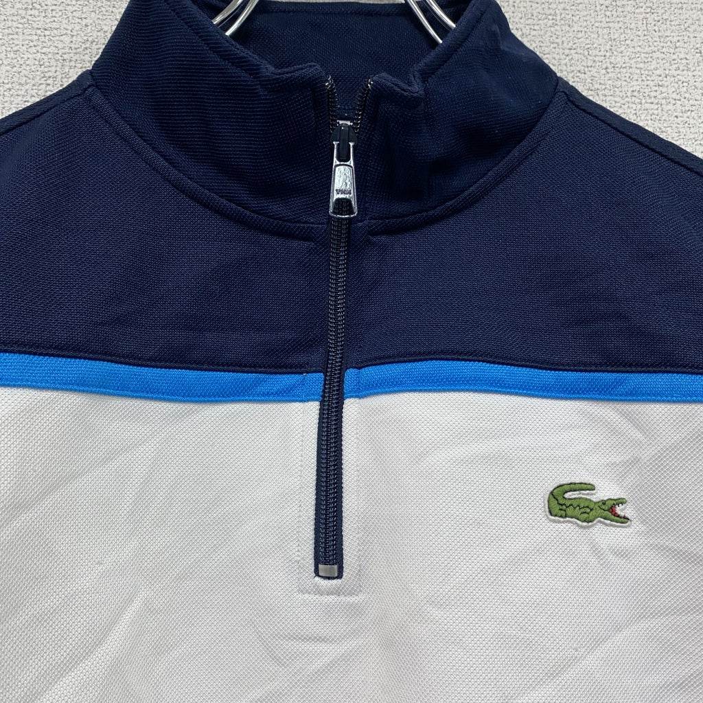 LACOSTE　ラコステ　ハーフジップトラックジャケット/ジャージ　白　ホワイト　6サイズ