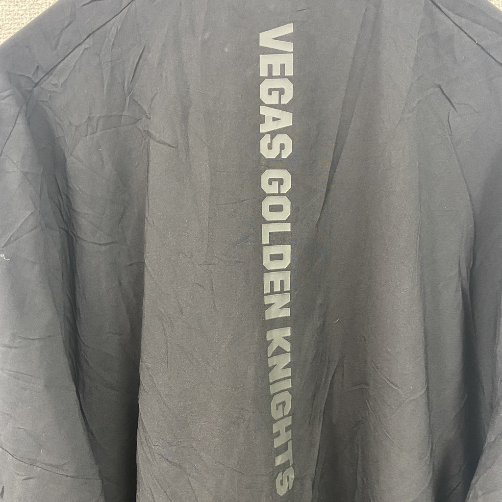 adidas　アディダス　プルオーバージャケット　ハーフジップ　ワンポイント　NHL　黒　ブラック　Lサイズ