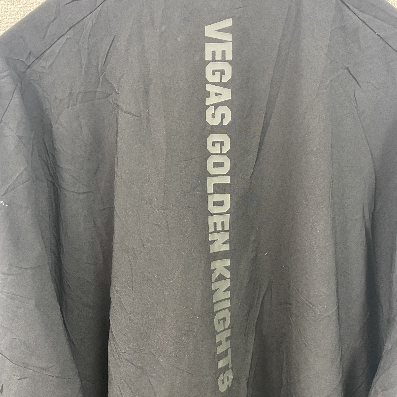 adidas　アディダス　プルオーバージャケット　ハーフジップ　ワンポイント　NHL　黒　ブラック　Lサイズ