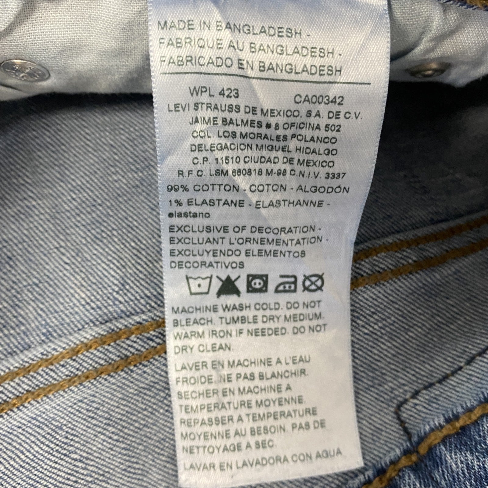 Levi’s　リーバイス　DENIZEN　デニムパンツ/ジーンズ　縦落ち　インディゴ　W36サイズ
