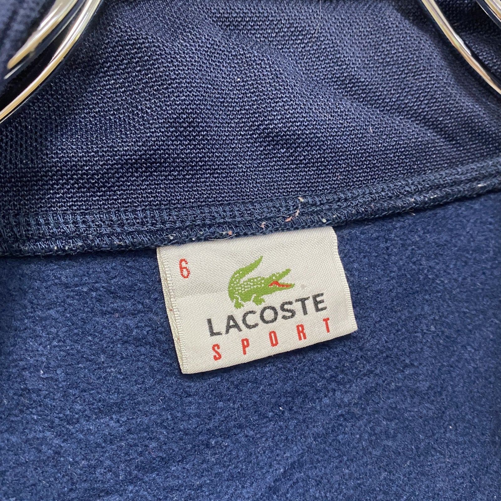 LACOSTE　ラコステ　ハーフジップトラックジャケット/ジャージ　白　ホワイト　6サイズ