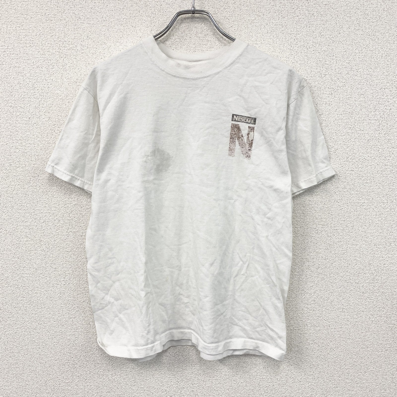 anvil　NESCAFE　ネスカフェ　半袖プリントTシャツ　白　ホワイト　Mサイズ