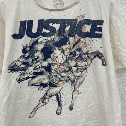 DCコミックス　 Justice League　ジャスティスリーグ　半袖Tシャツ　ムービーT　ベージュ　2XLサイズ