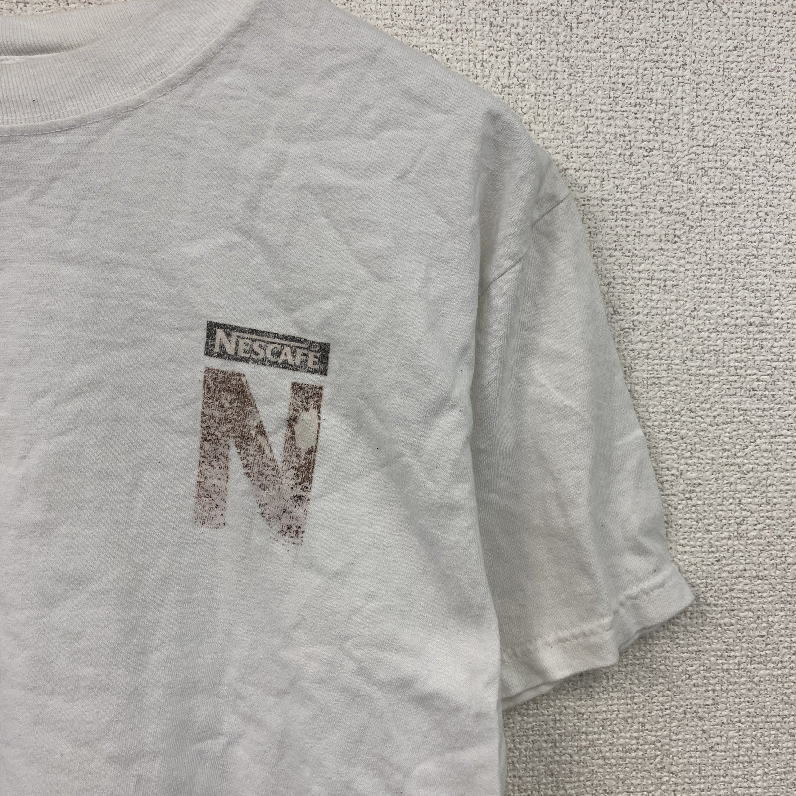 anvil　NESCAFE　ネスカフェ　半袖プリントTシャツ　白　ホワイト　Mサイズ