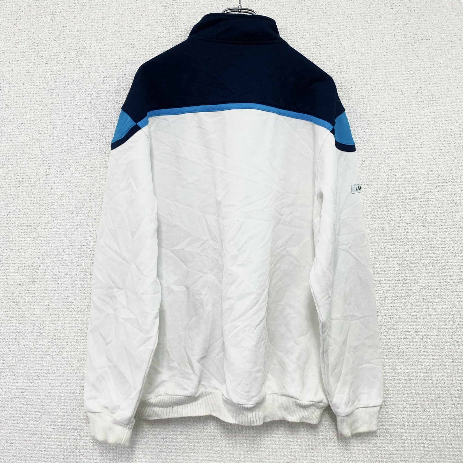 LACOSTE　ラコステ　ハーフジップトラックジャケット/ジャージ　白　ホワイト　6サイズ