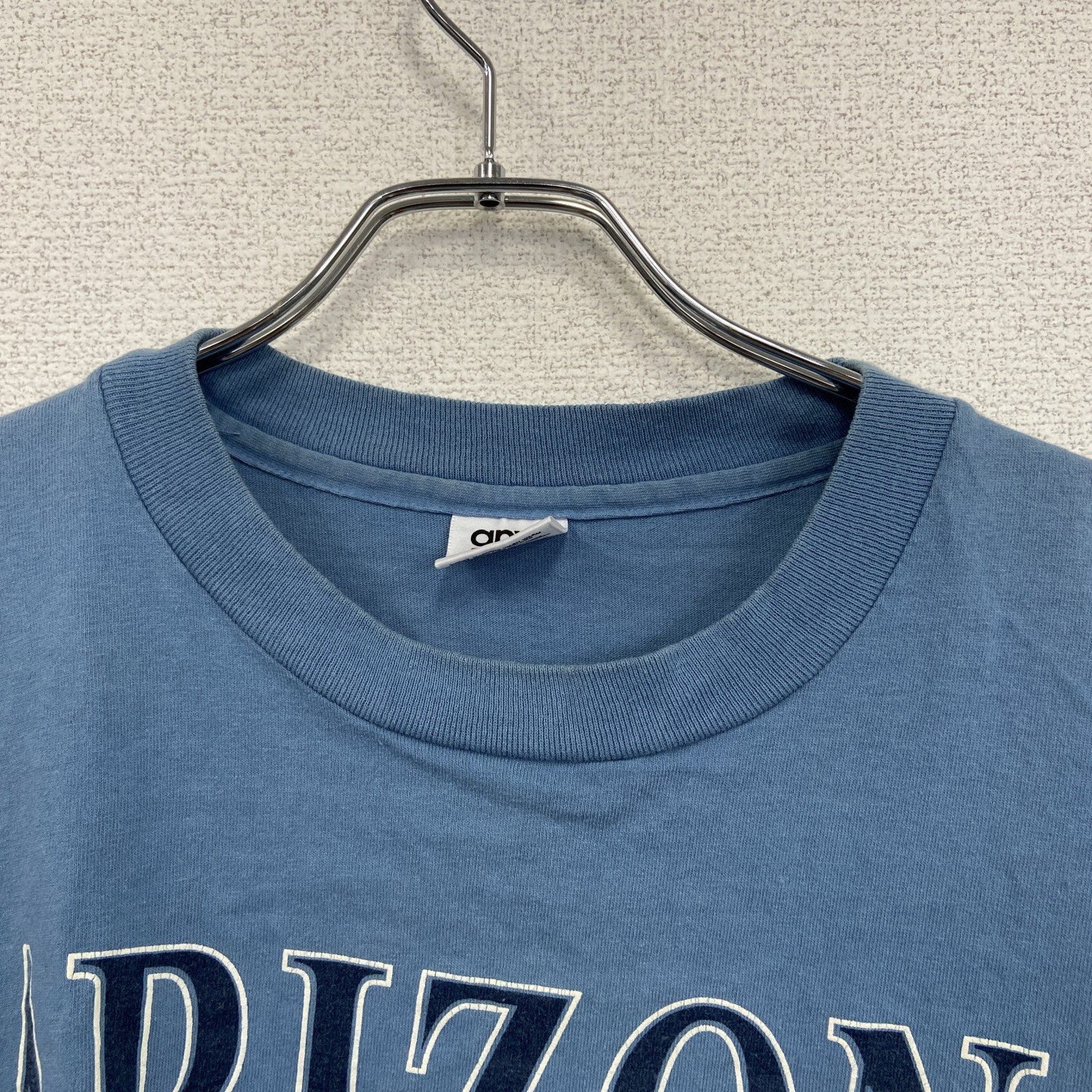 90s　Anvil　アンヴィル　半袖プリントTシャツ　シングルステッチ　水色　ライトブルー　XLサイズ