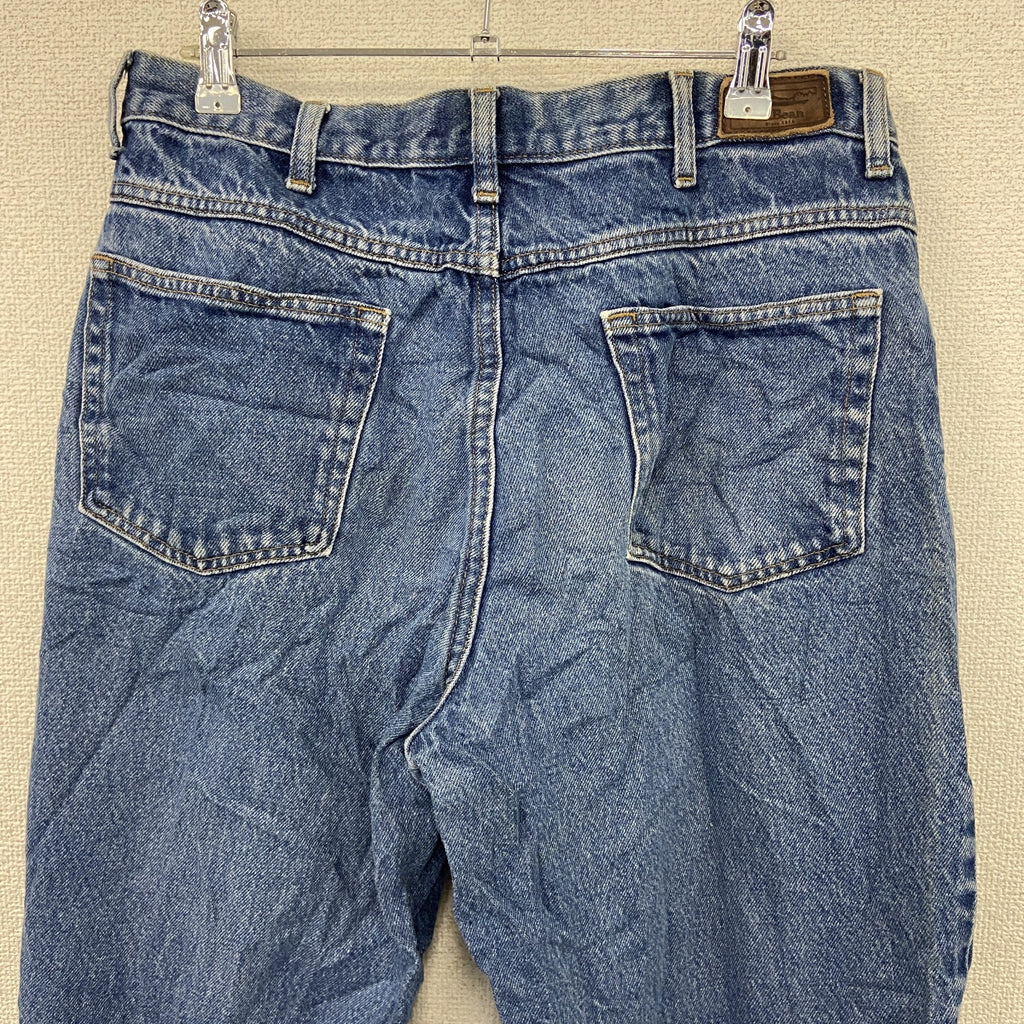 L.L.Bean　エルエルビーン　デニムパンツ/ジーンズ　ジップフライ　革パッチ　縦落ち　インディゴ　W35サイズ