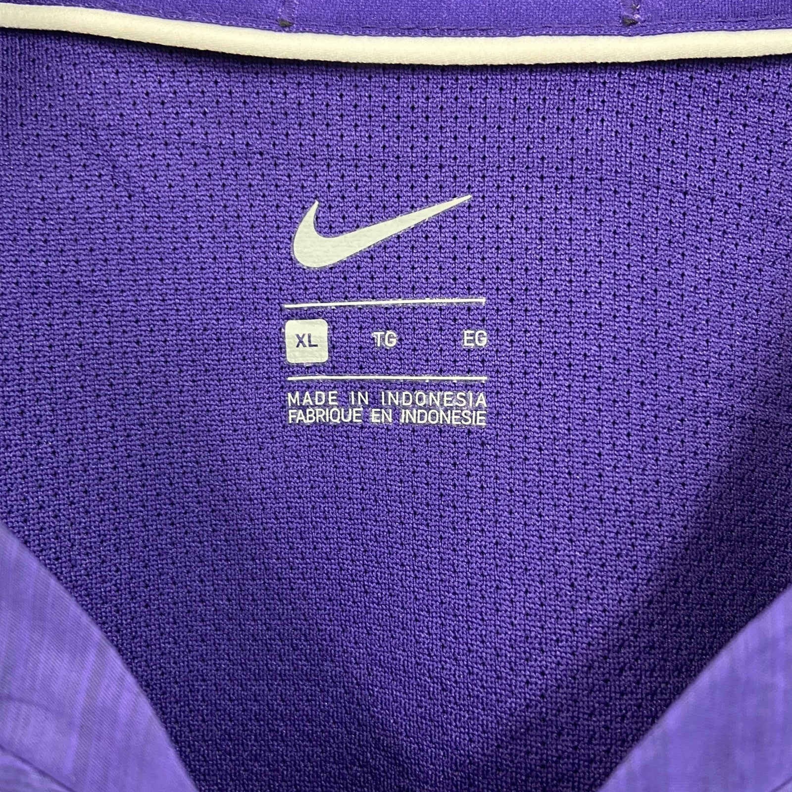 NIKE　ナイキ　半袖　ハーフジップナイロンジャケット　紫　パープル　XLサイズ