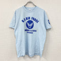 U.S AIR FORCE　半袖プリントTシャツ　アーチプリント　水色　ライトブルー　Lサイズ　