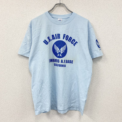 U.S AIR FORCE　半袖プリントTシャツ　水色　ライトブルー　Lサイズ　