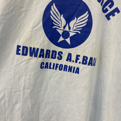 U.S AIR FORCE　半袖プリントTシャツ　水色　ライトブルー　Lサイズ　