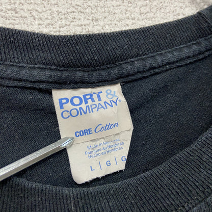 00s～　PORT&COMPANY　SUBWAY　サブウェイ　半袖プリントTシャツ　企業T　黒　ブラック　Lサイズ