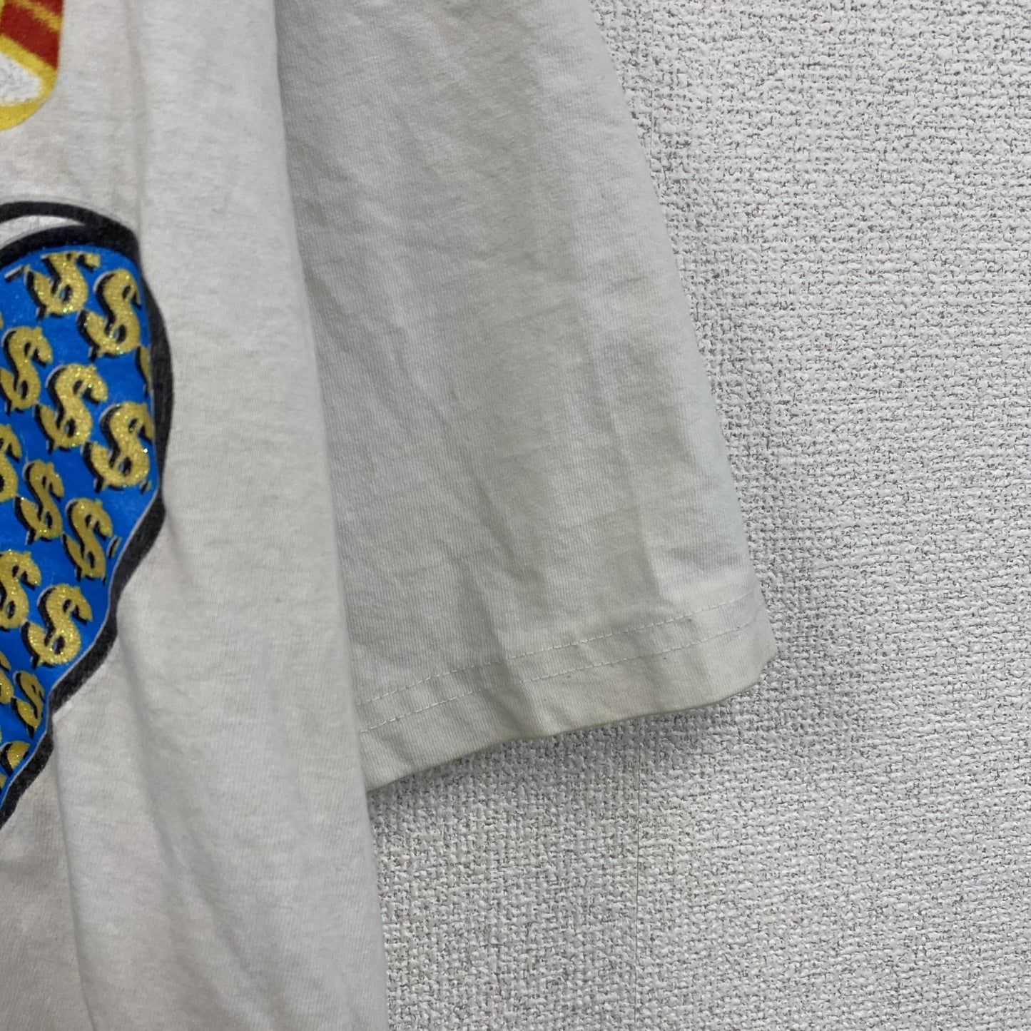 TIME MONEY　B-BOYZ　半袖プリントTシャツ　ラインストーン　白　ホワイト　XLサイズ