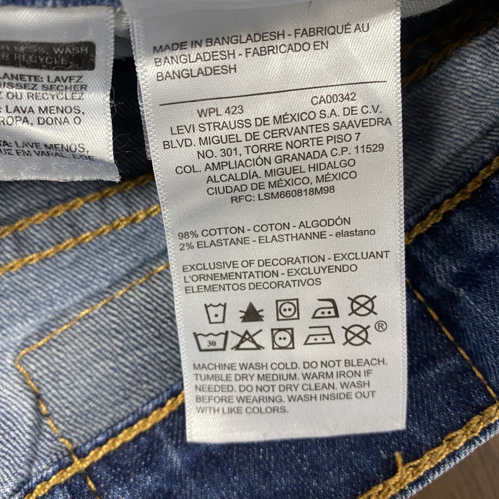 Levi’s　リーバイス　513　デニムパンツ/ジーンズ　インディゴ　W32サイズ
