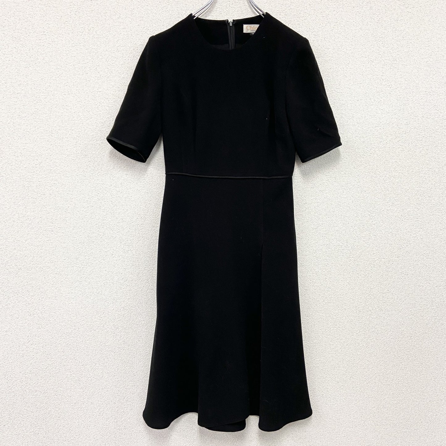 Chloé　クロエ　喪服　ブラックフォーマル　半袖ワンピース　黒　ブラック　7サイズ