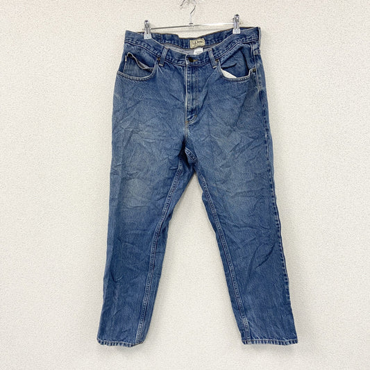 L.L.Bean　エルエルビーン　デニムパンツ/ジーンズ　ジップフライ　革パッチ　インディゴ　W36サイズ