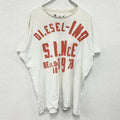 DIESEL　ディーゼル　半袖プリントTシャツ　シングルステッチ　白　ホワイト　XLサイズ