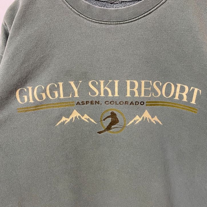 GIGGLYSKIRESORT　スウェット/トレーナー　フェード　クルーネック　緑　グリーン　Lサイズ