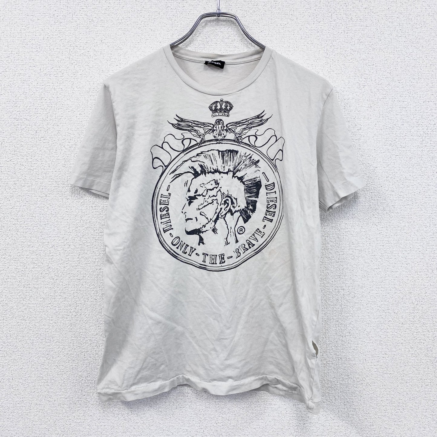 DIESEL　ディーゼル　半袖プリントTシャツ　白　ホワイト　Mサイズ