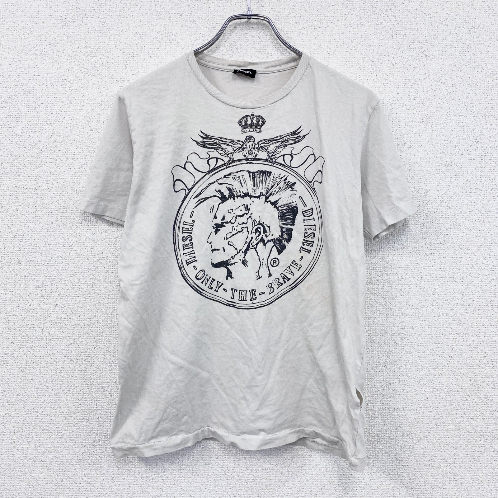 DIESEL　ディーゼル　半袖プリントTシャツ　白　ホワイト　Mサイズ
