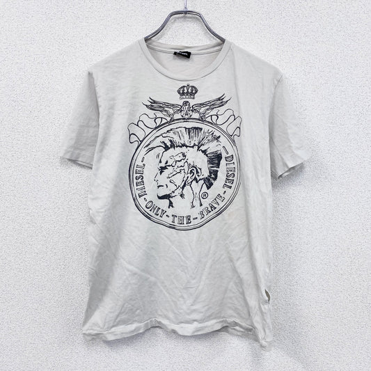 DIESEL　ディーゼル　半袖プリントTシャツ　白　ホワイト　Mサイズ