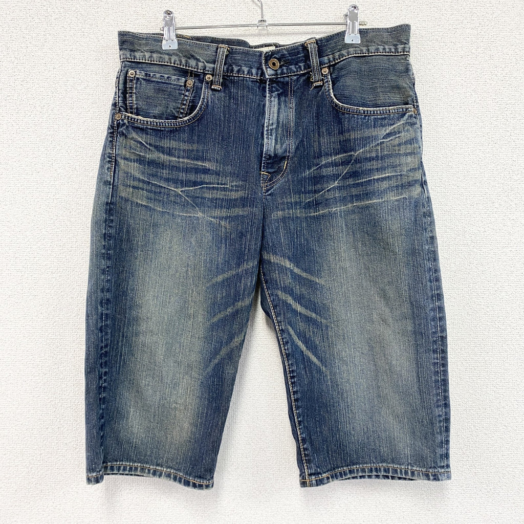 EDWIN　エドウィン　ハーフデニムパンツ/ショートパンツ　ジップフライ　インディゴ　32サイズ