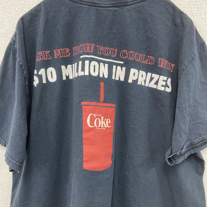 STRENGER THINGS　Coke　BURGER KING　半袖プリントTシャツ　ムービーT　黒　ブラック