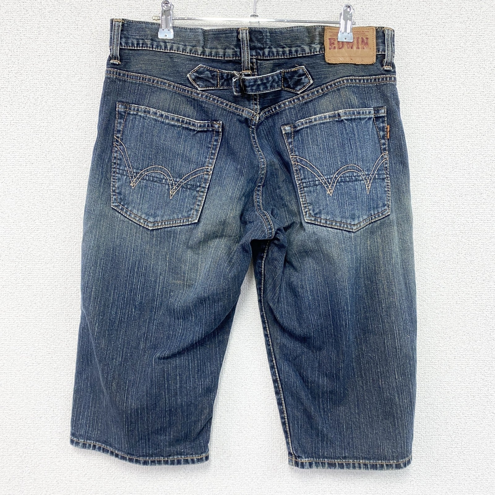 EDWIN　エドウィン　ハーフデニムパンツ/ショートパンツ　ジップフライ　インディゴ　32サイズ