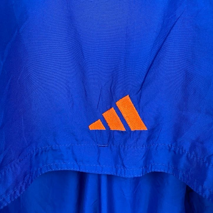 90s　adidas　アディダス　アノラックナイロンパーカー　ヴィンテージ　青　ブルー　Mサイズ