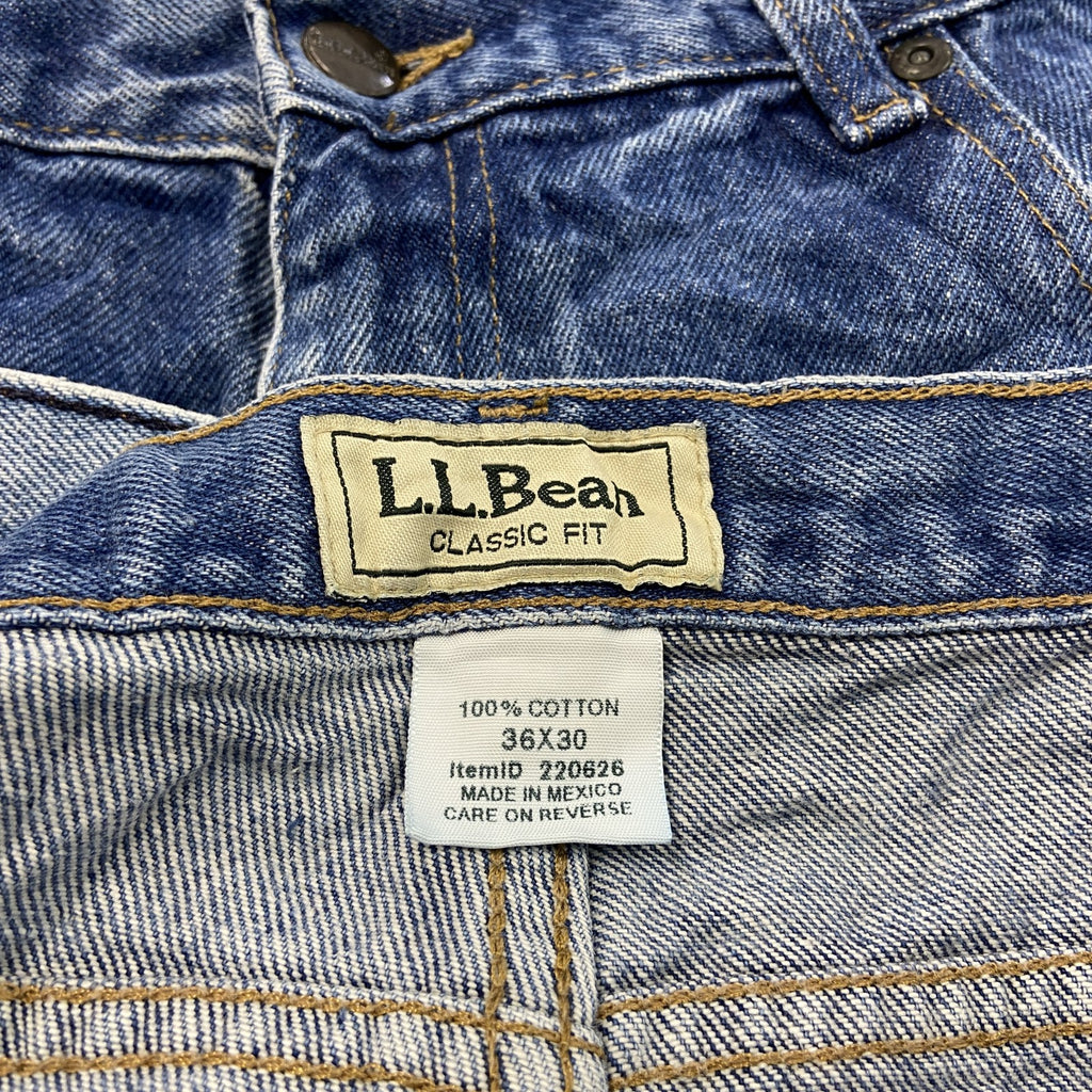 L.L.Bean　エルエルビーン　デニムパンツ/ジーンズ　ジップフライ　革パッチ　インディゴ　W36サイズ