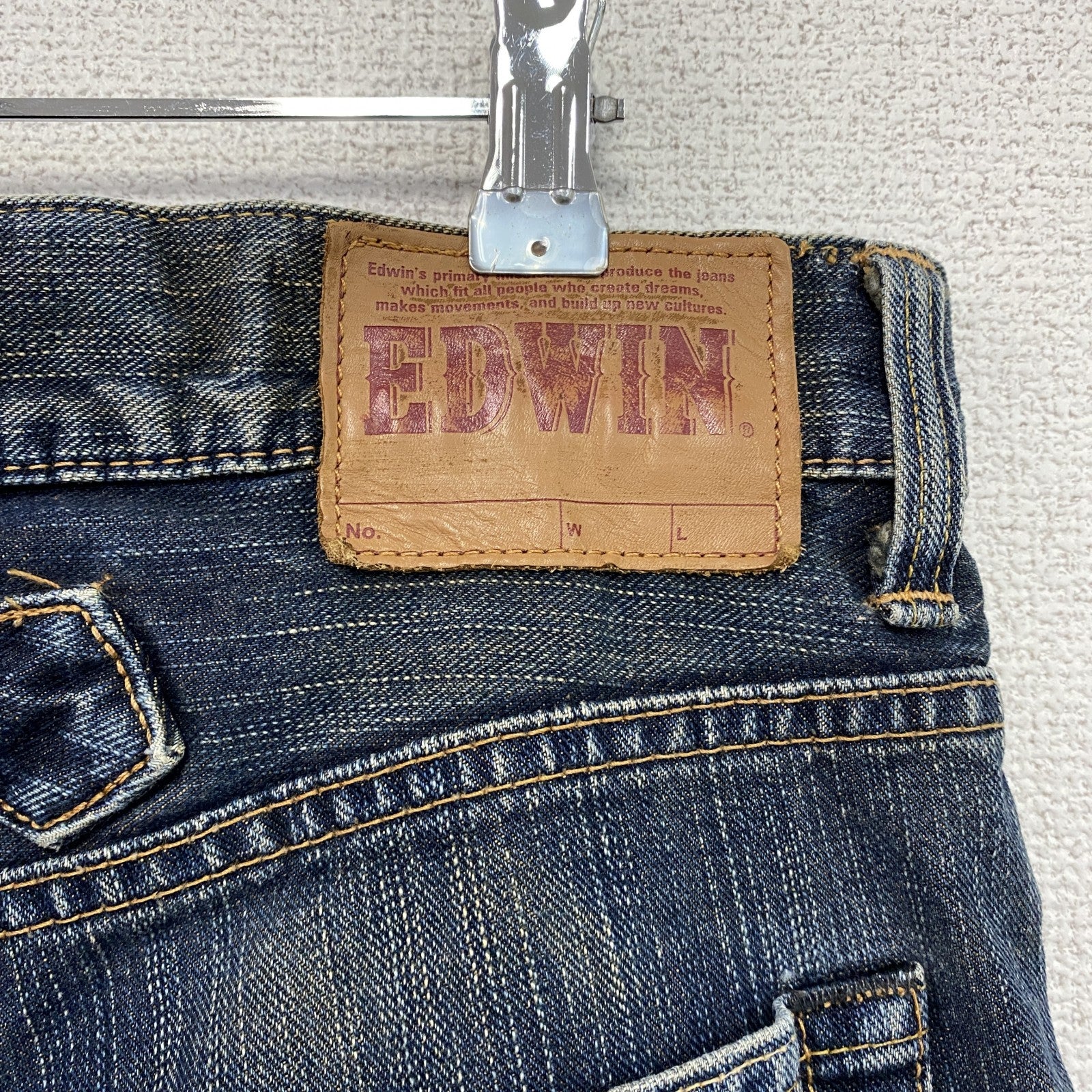 EDWIN　エドウィン　ハーフデニムパンツ/ショートパンツ　ジップフライ　インディゴ　32サイズ