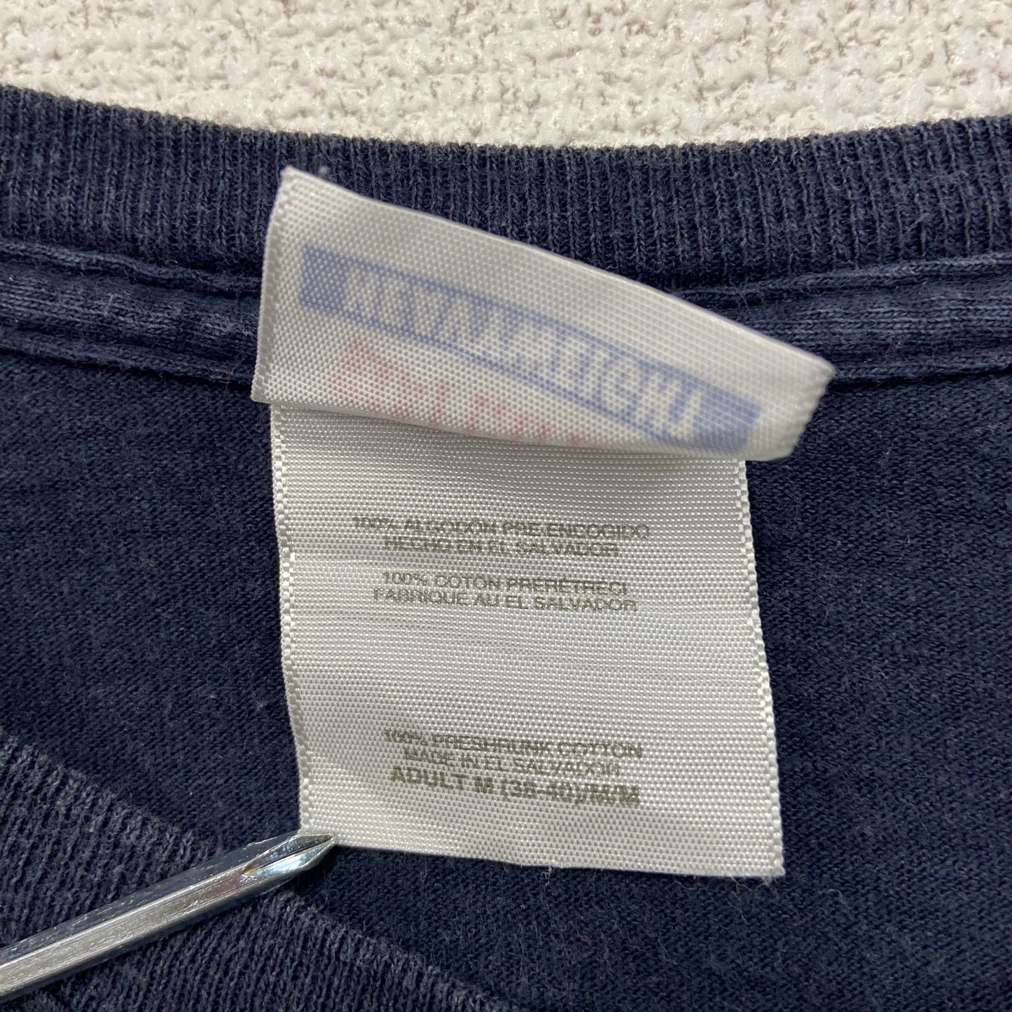 Hanes　ヘインズ　半袖プリントTシャツ　Stud Muffin　紺　ネイビー　Mサイズ