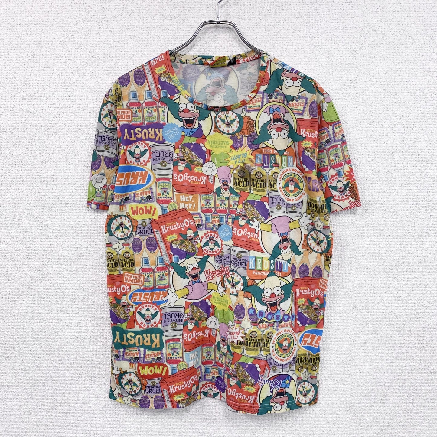 The SIMPSONS　ザシンプソンズ　クラスティザクラウン　半袖Tシャツ　キャラクターT　マルチカラー　Mサイズ