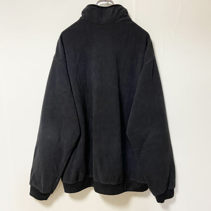 古着 used　NIKE ナイキ　長袖ハーフジップフリースジャケット　プルオーバー　黒　00s　ワンポイントロゴ刺繡　XLサイズ