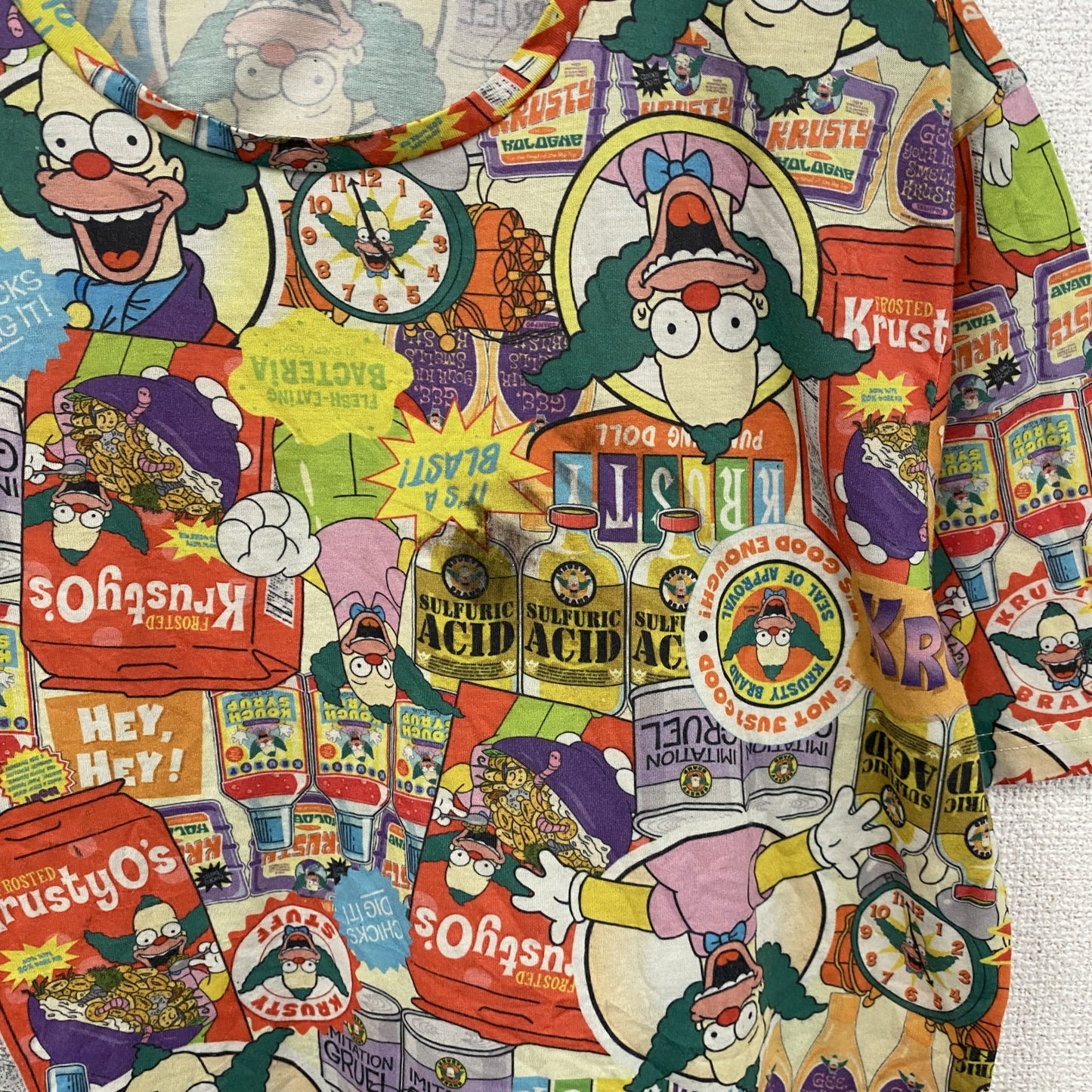 The SIMPSONS　ザシンプソンズ　クラスティザクラウン　半袖Tシャツ　キャラクターT　マルチカラー　Mサイズ