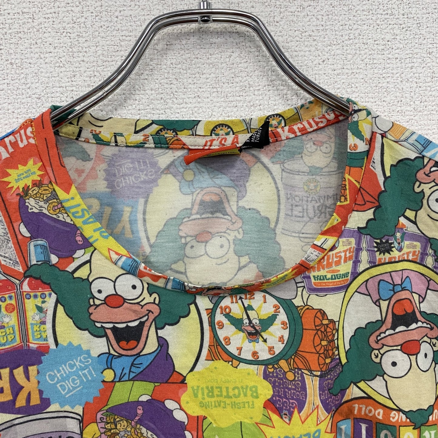 The SIMPSONS　ザシンプソンズ　クラスティザクラウン　半袖Tシャツ　キャラクターT　マルチカラー　Mサイズ