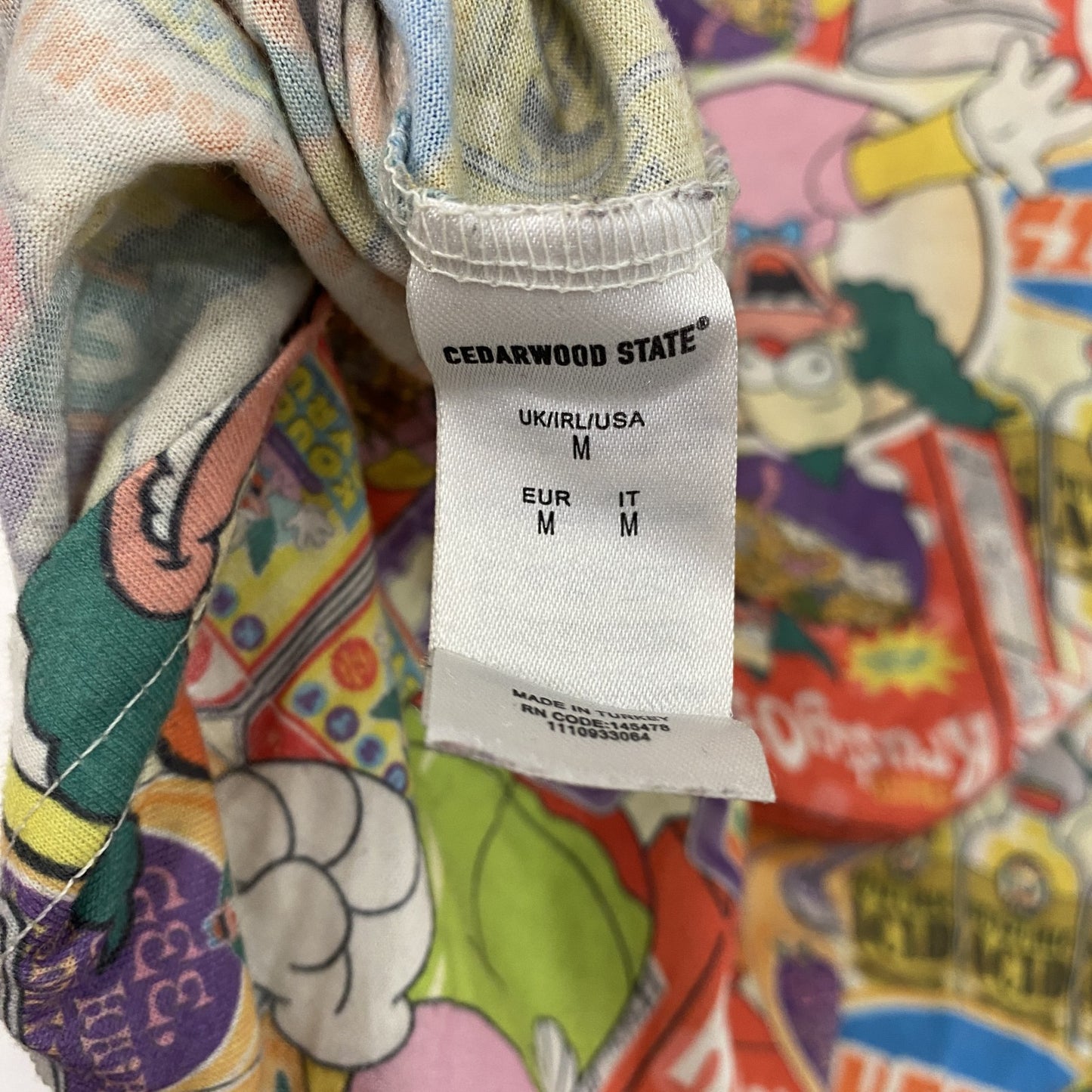 The SIMPSONS　ザシンプソンズ　クラスティザクラウン　半袖Tシャツ　キャラクターT　マルチカラー　Mサイズ