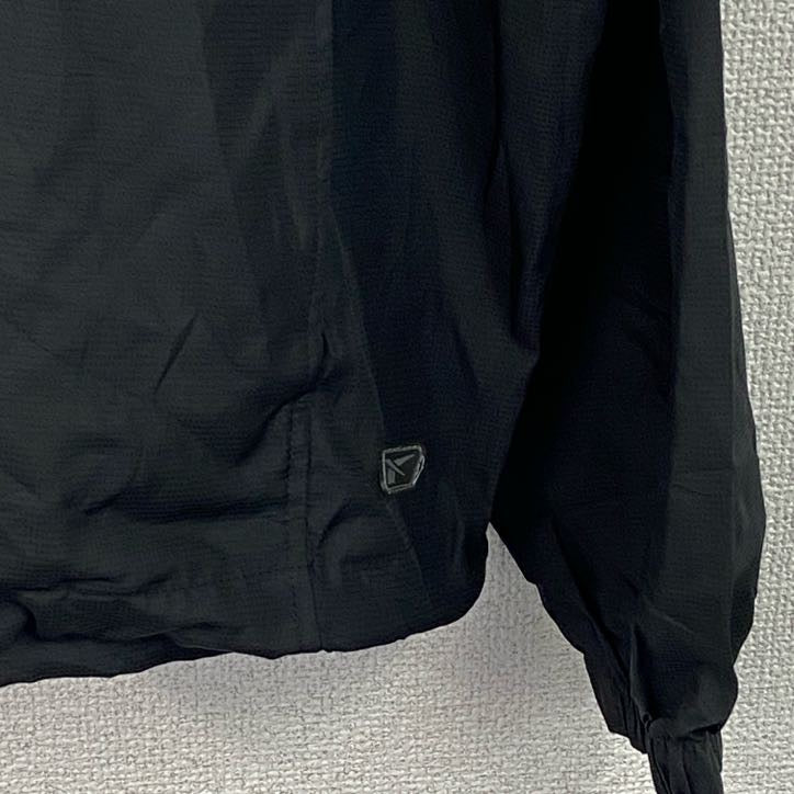 Reebok CLASSIC リーボック　半袖ハーフジップナイロンジャケット　黒　ブラック　XXLサイズ