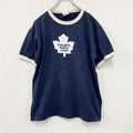 BULLETIN　NHL　半袖リンガーTシャツ　Toronto Maple Leafs　カナダ　紺　ネイビー　Mサイズ
