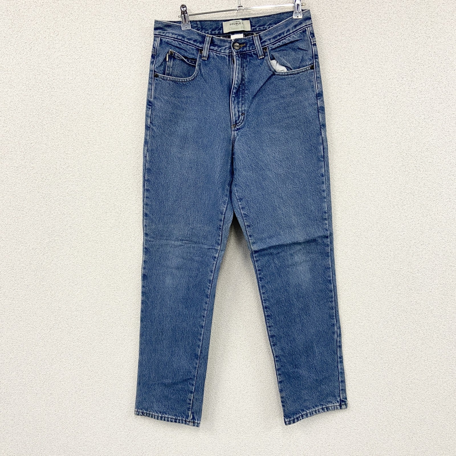 ～00s　L.L.Bean　エルエルビーン　デニムパンツ/ジーンズ　ジップフライ　ネル生地ライナー　革パッチ　インディゴ　W30サイズ