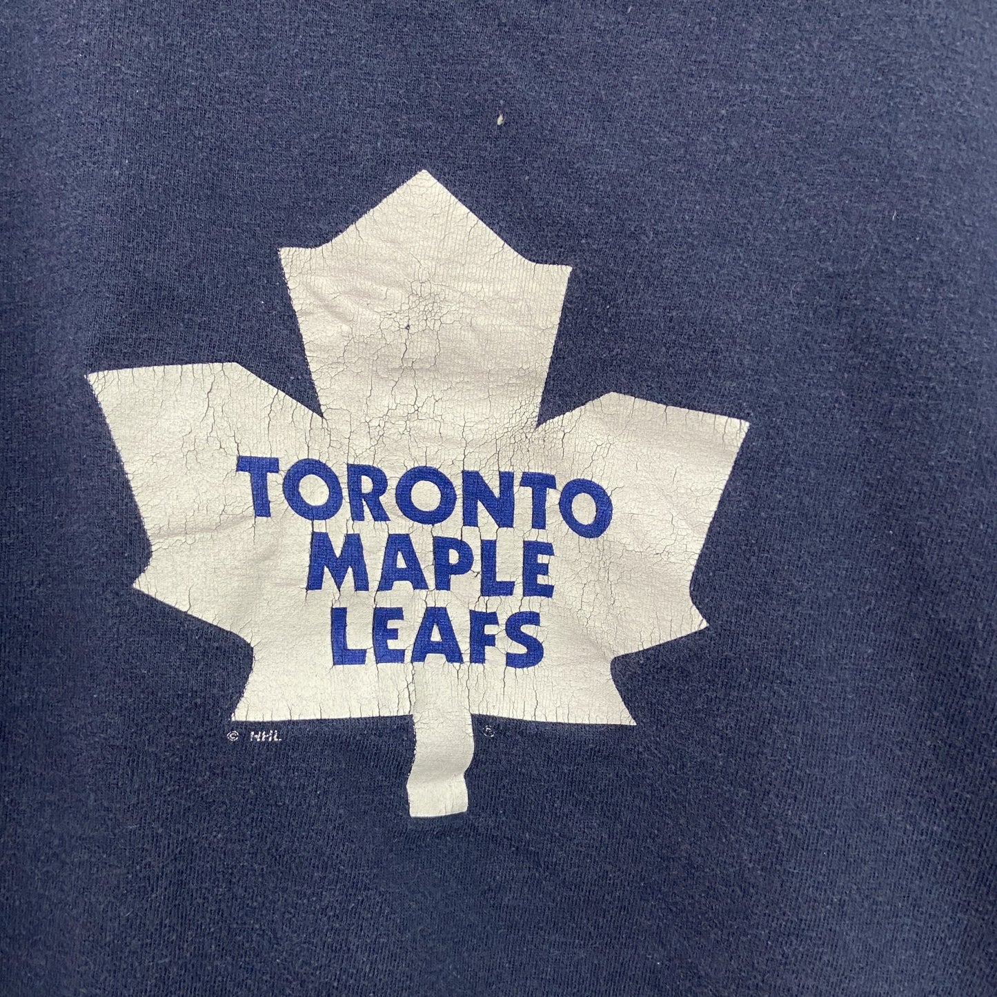 BULLETIN　NHL　半袖リンガーTシャツ　Toronto Maple Leafs　カナダ　紺　ネイビー　Mサイズ